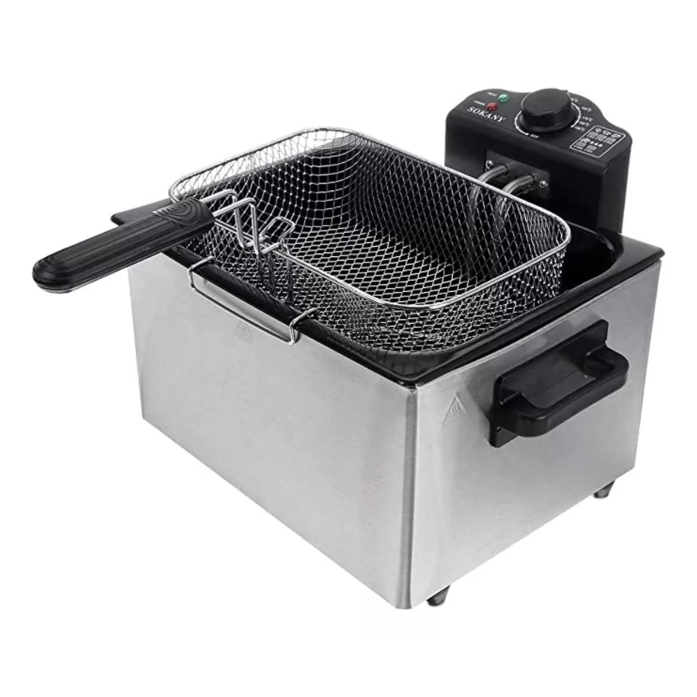 Freidora Electrica 5l Acero Inoxidable Sokany 220v 2000w