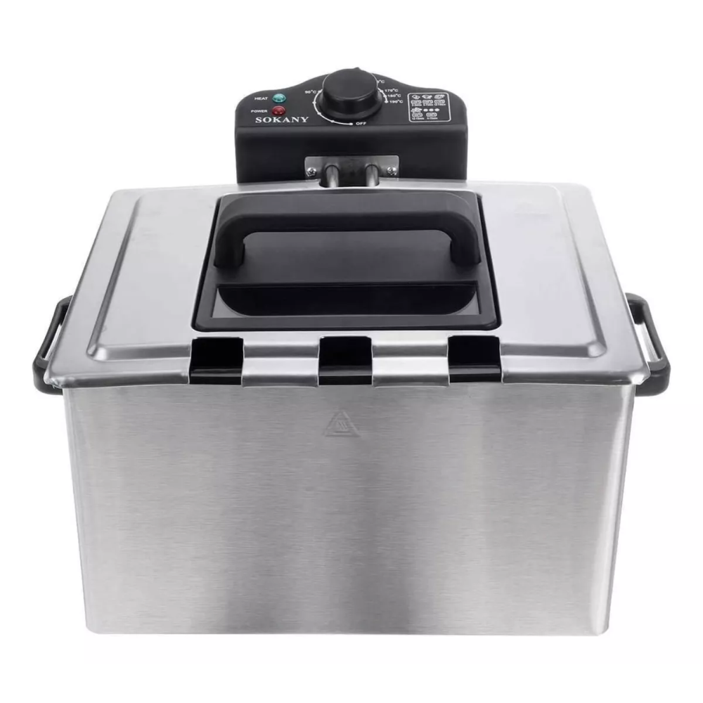 Freidora Electrica 5l Acero Inoxidable Sokany 220v 2000w