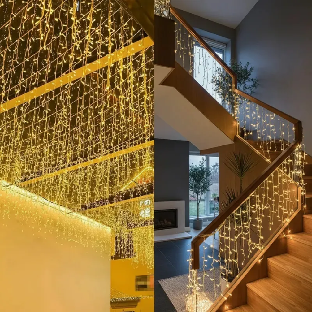 Cascada Luces Guirnalda Luces Navidad Cascada Navidad 200l (Copia)