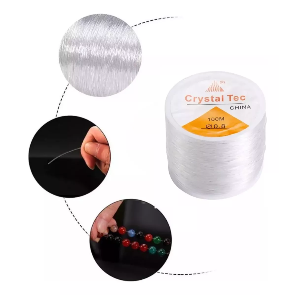 Hilo Elastico Para Pulseras Bisuteria 100mts Manualidades