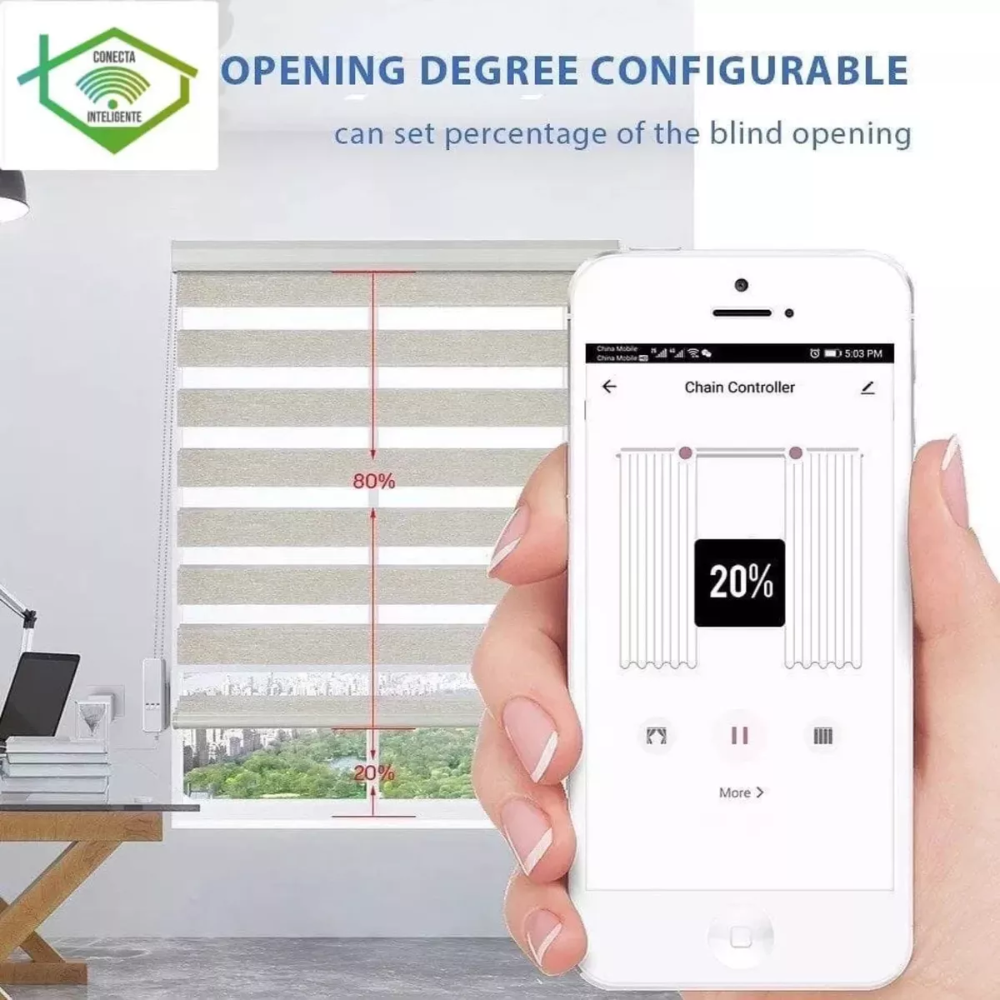 Motor Inteligente Wifi Para Cortinas Con Control Alexa Siri