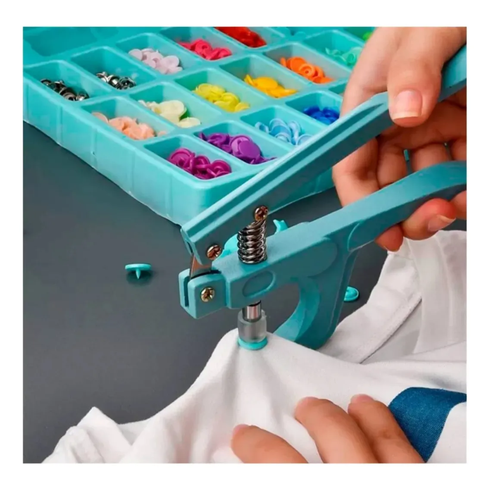Pinza Remachadora Para Broches Plasticos Snap + 270 Broches