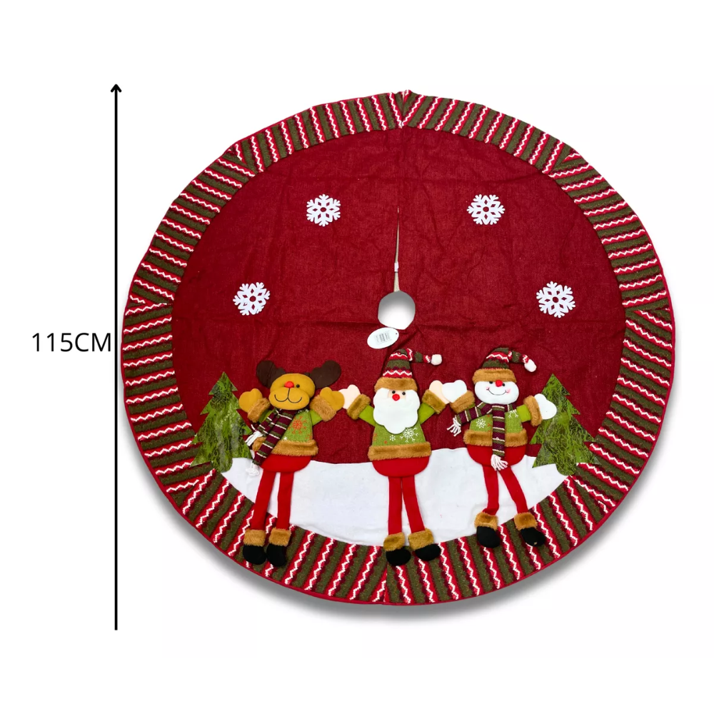 Pie De Arbol Decoracion Navidad Faldon Arbol Navideño 115cm