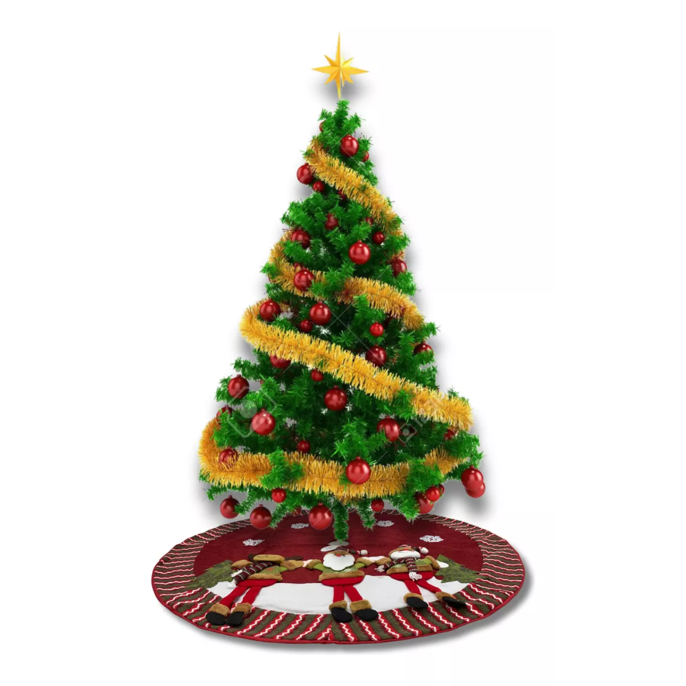 Pie De Arbol Decoracion Navidad Faldon Arbol Navideño 115cm