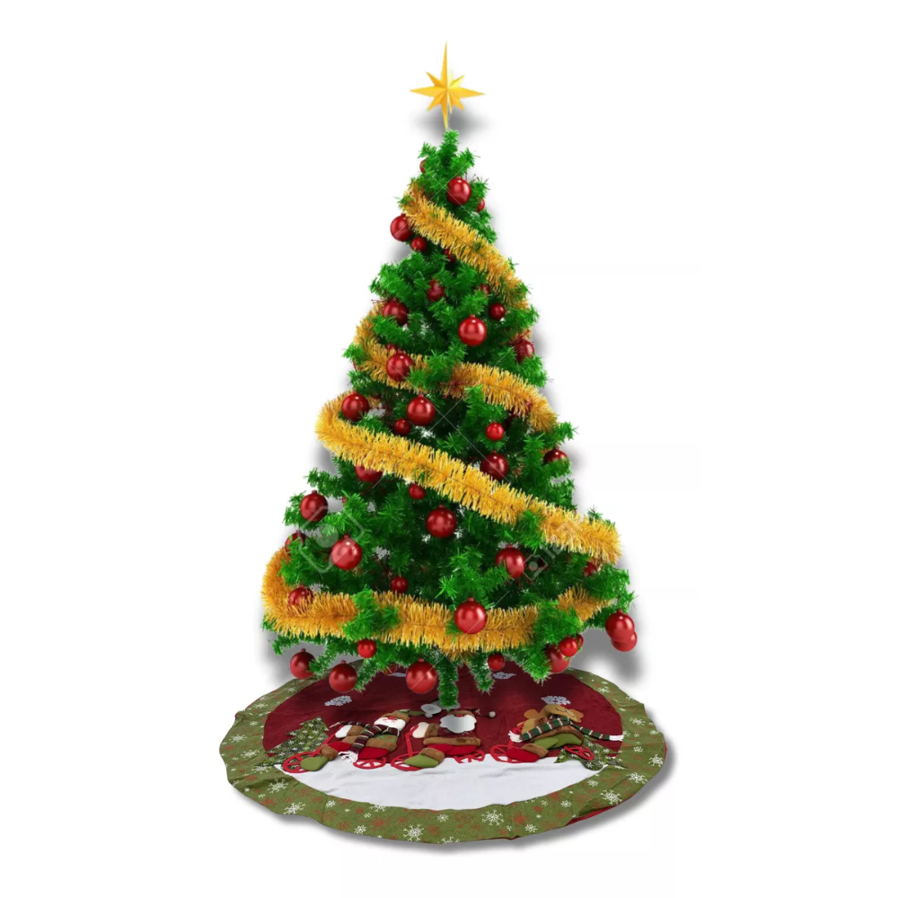 Pie De Arbol Decoracion Navidad Faldon Arbol Navideño 115cm
