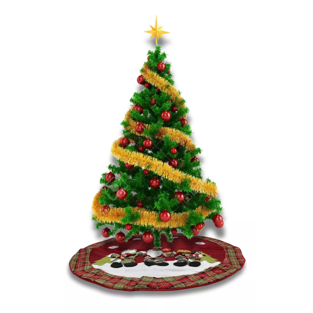 Pie De Arbol Decoracion Navidad Faldon Arbol Navideño 115cm