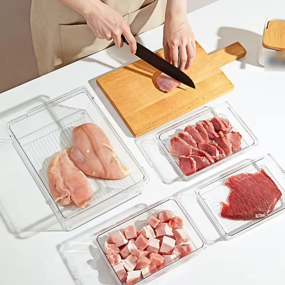 Set 6 Contenedores Hermeticos Plastico Para Alimentos Cocina