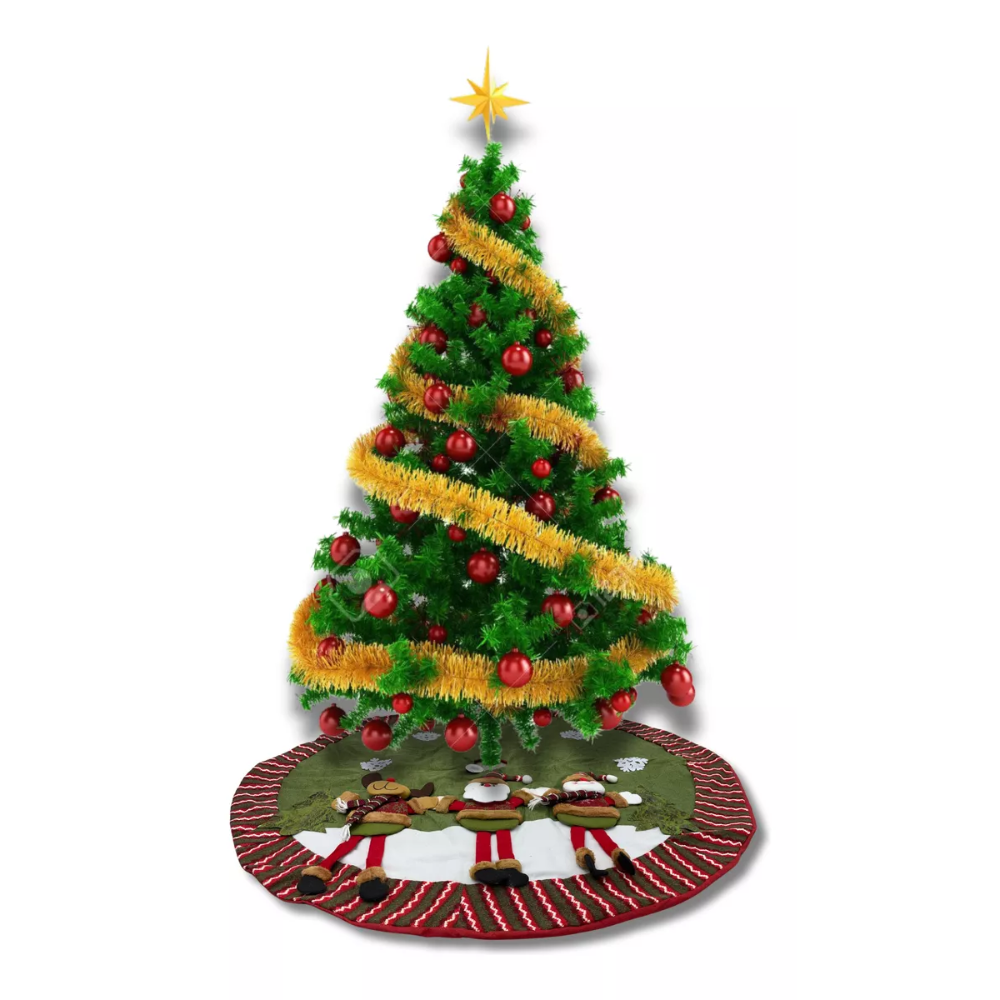 Pie De Arbol Decoracion Navidad Faldon Arbol Navideño 115cm