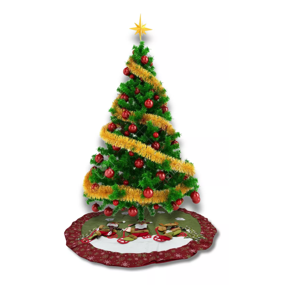 Pie De Arbol Decoracion Navidad Faldon Arbol Navideño 115cm