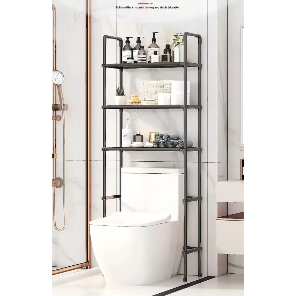 Estante Mueble Organizador Baño 3 Niveles Metalico 155x47x25