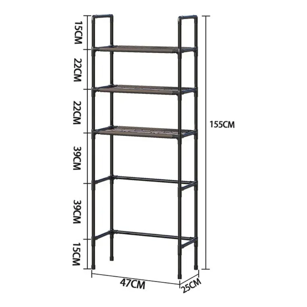 Estante Mueble Organizador Baño 3 Niveles Metalico 155x47x25
