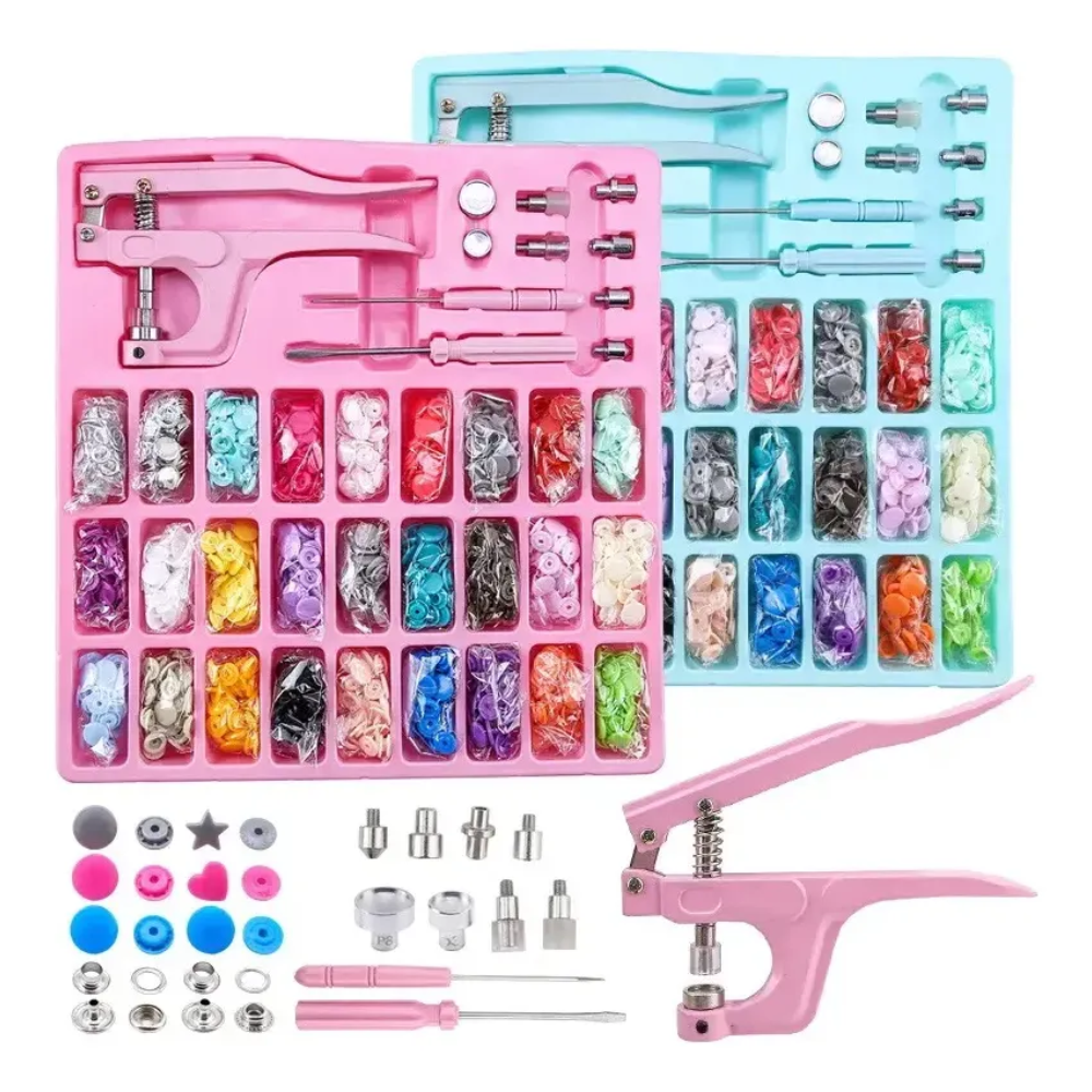 Pinza Remachadora Para Broches Plasticos Snap + 270 Broches
