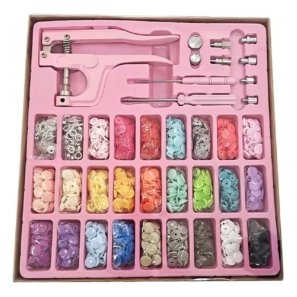 Pinza Remachadora Para Broches Plasticos Snap + 270 Broches