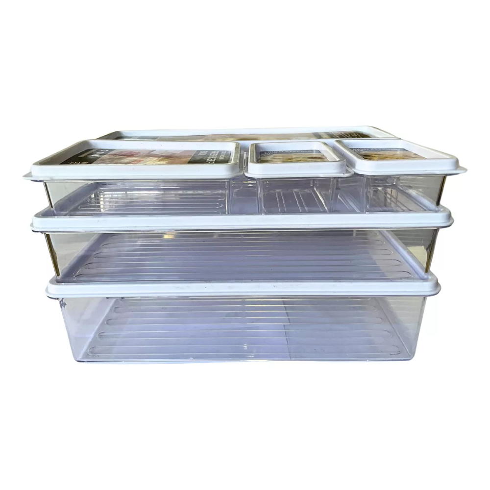 Set 6 Contenedores Hermeticos Plastico Para Alimentos Cocina