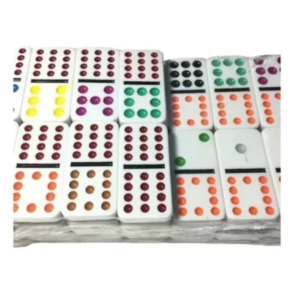 Juego De Mesa Domino Familiar De Caja Metalica 91 Piezas