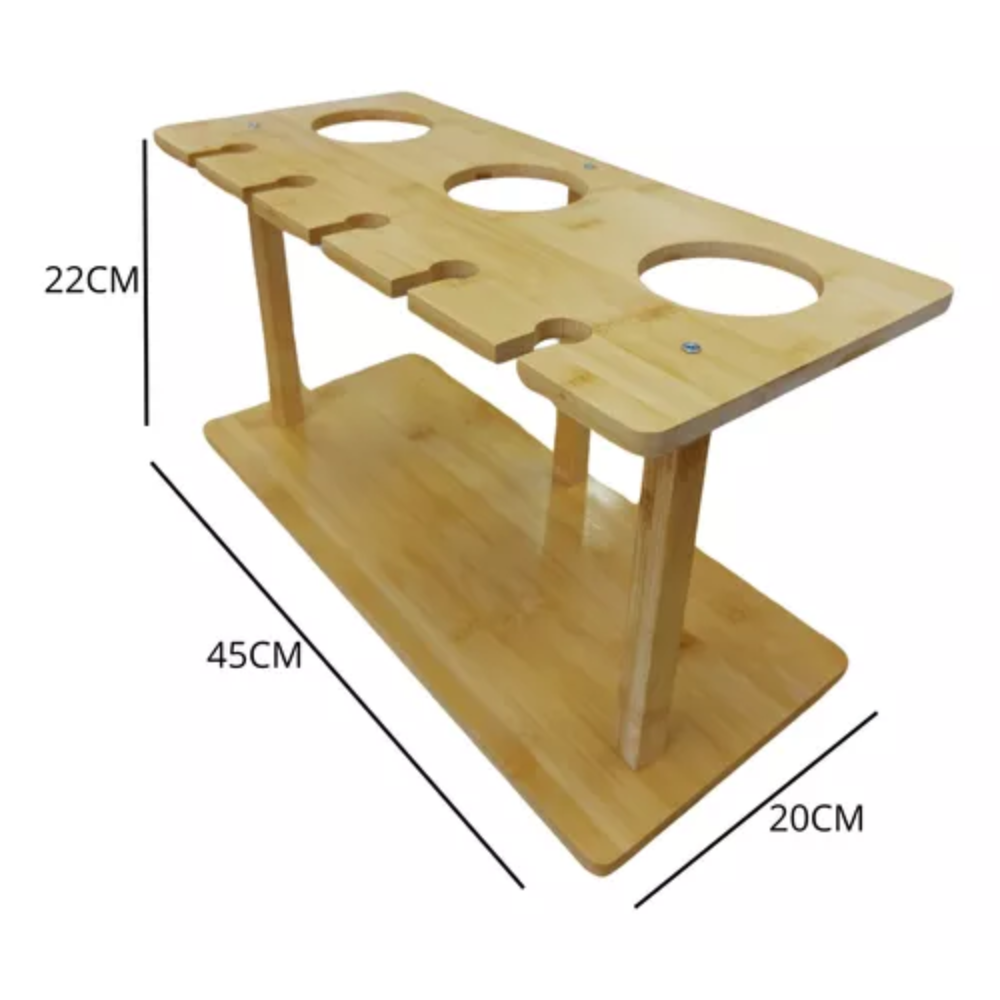 Rack Porta Vino Copas Porta Vinos Organizador Madera Vinos