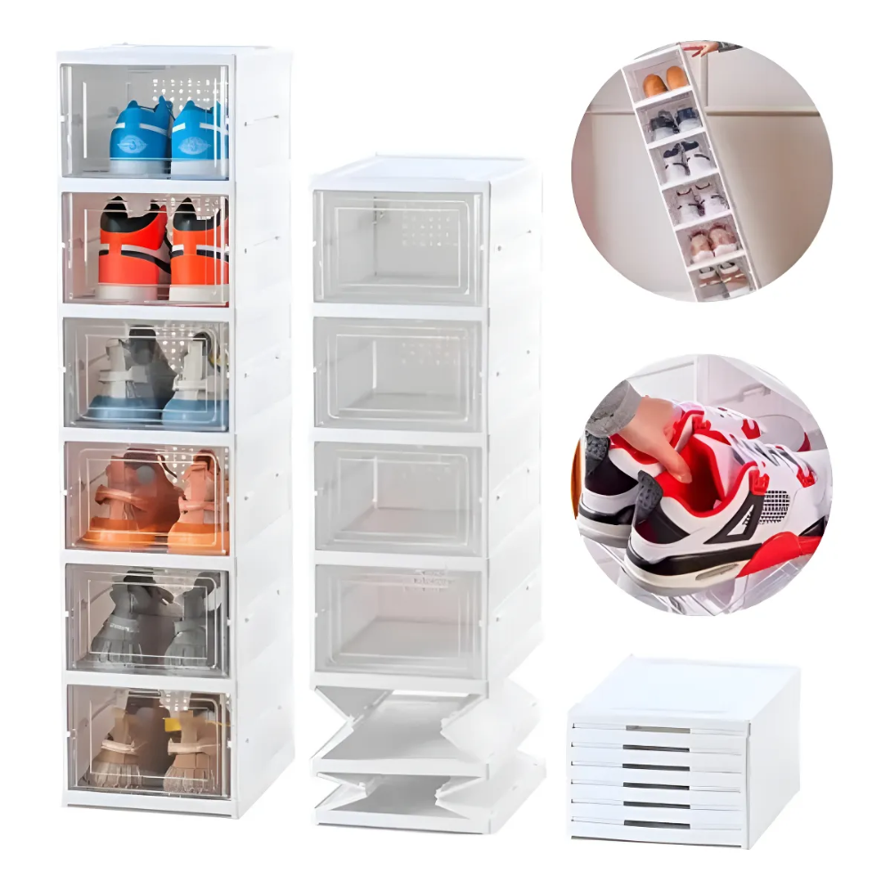 6 Cajas Organizadoras Zapatos Zapatero Zapatera Plegable