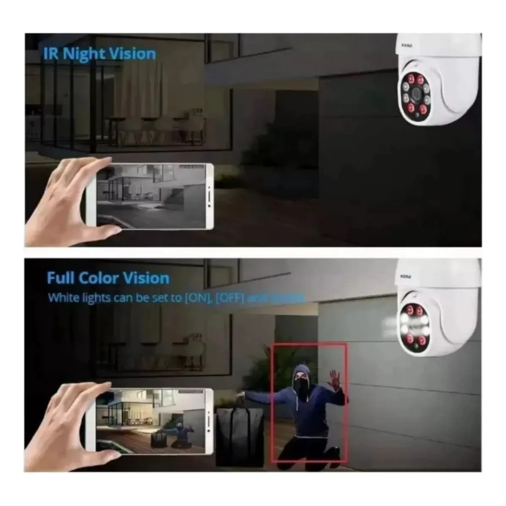 Camara De Seguridad 360 Con Wifi Smart App Exterior Hd
