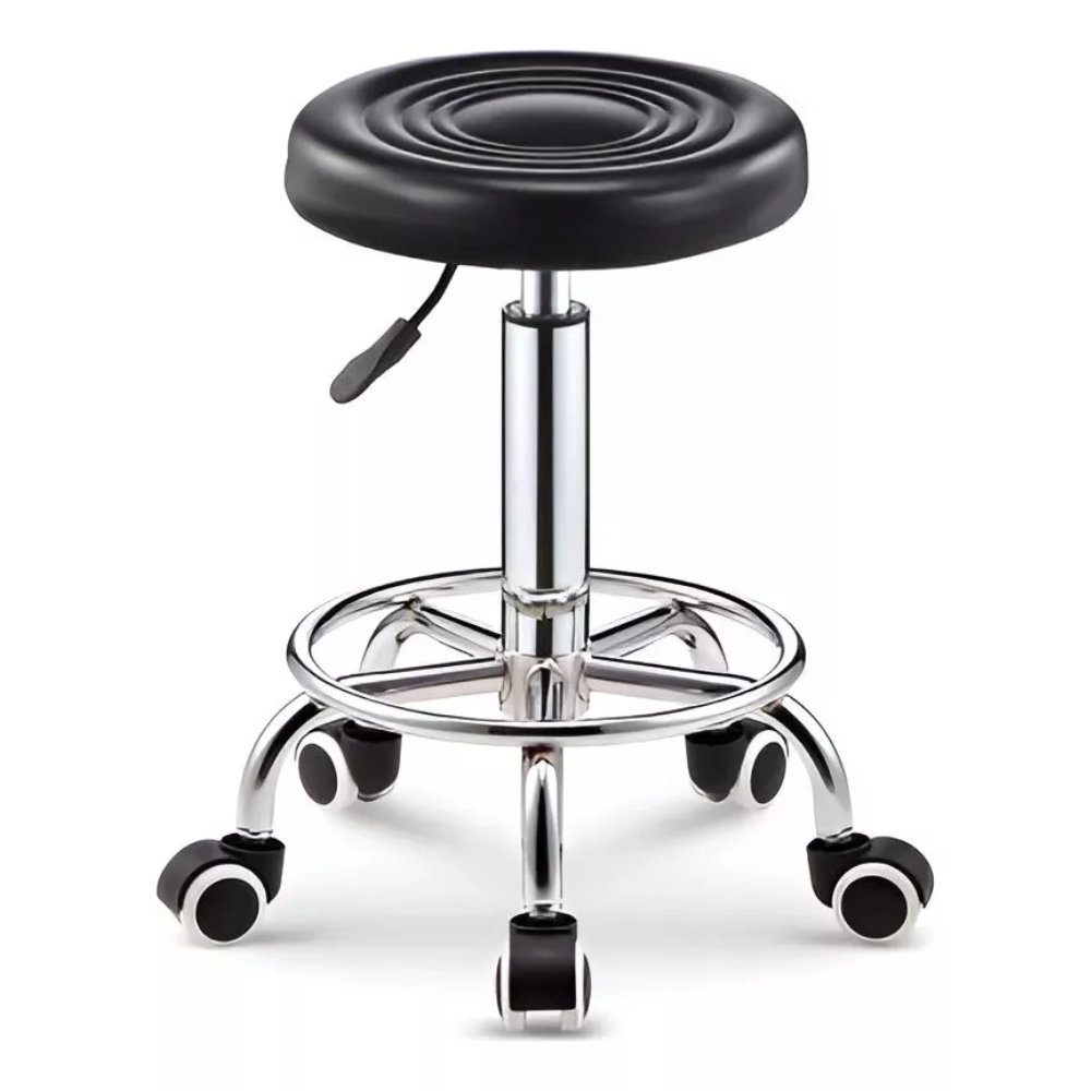 Silla Taburete Bar Giratorio Altura Ajustable Con Ruedas