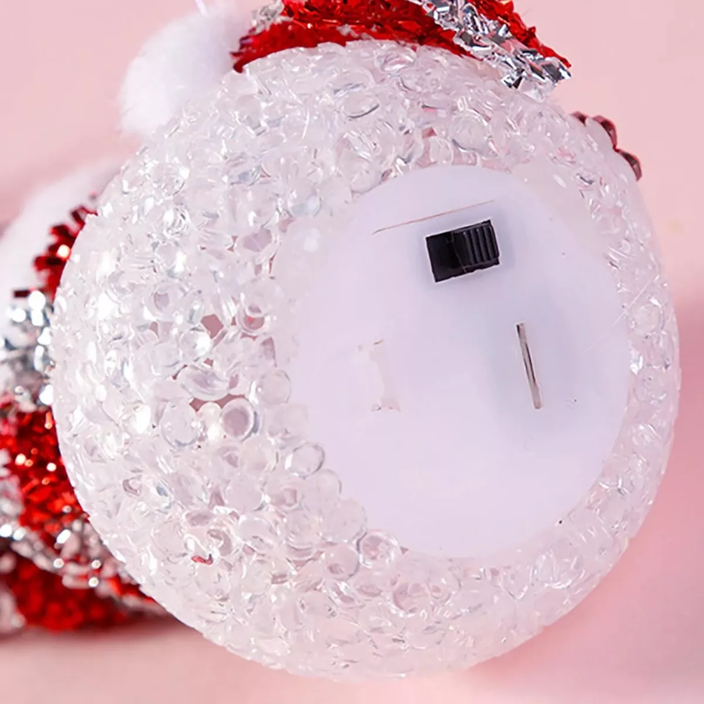 Pack X3 Muñecos Navidad Luces Led Muñecos De Navidad 15x7cm