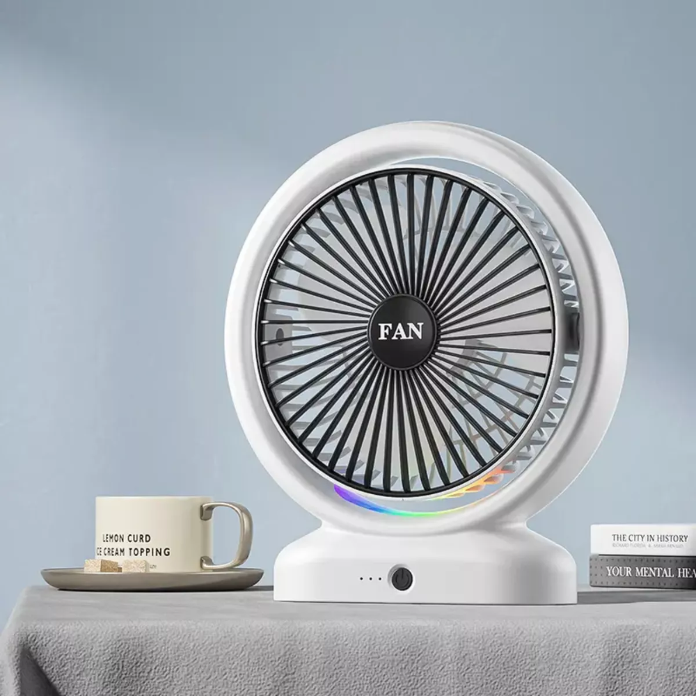 Ventilador De Mesa Ventilador Portatil Usb Recargable 360grados