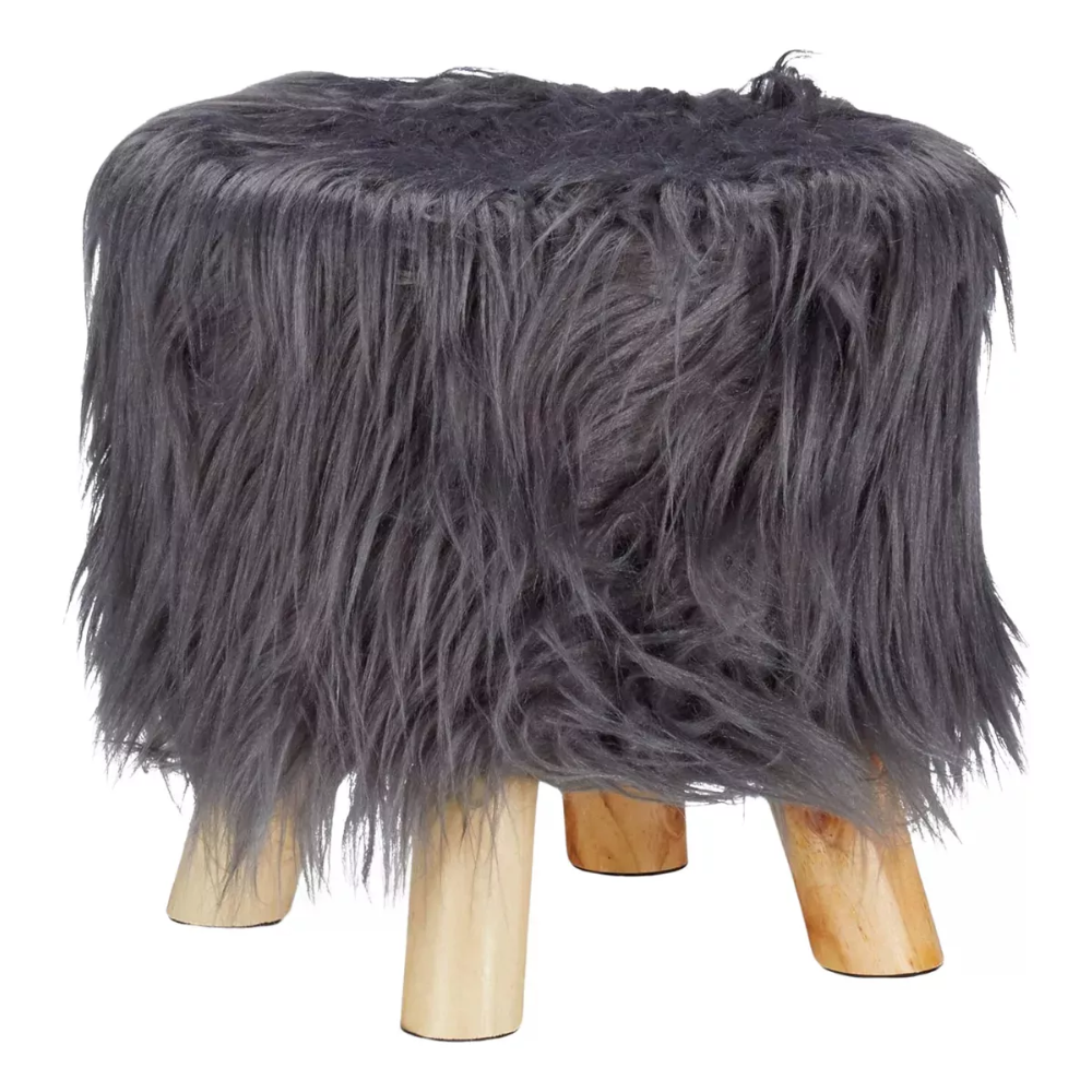 Puff Para Living Sillon Puff Peludo Pouf Peludos 30x30cm