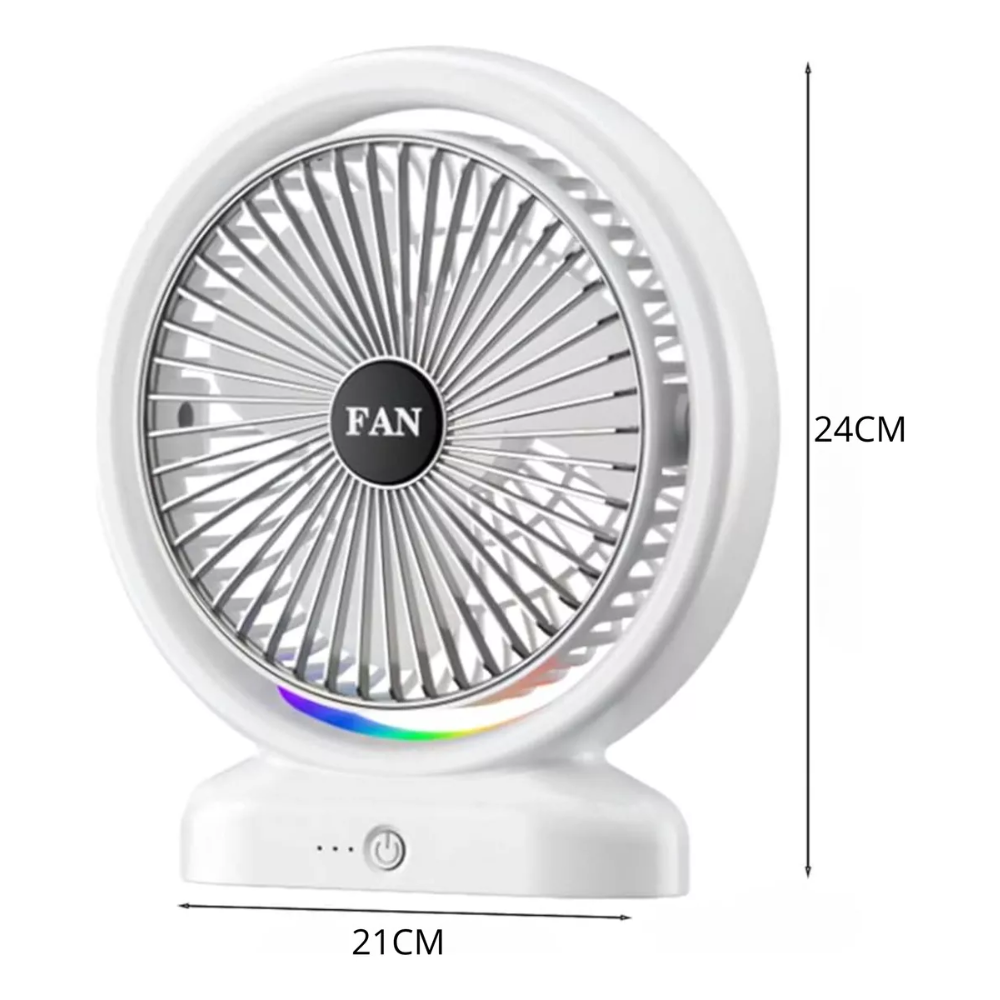 Ventilador De Mesa Ventilador Portatil Usb Recargable 360grados