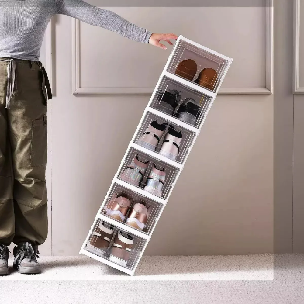 6 Cajas Organizadoras Zapatos Zapatero Zapatera Plegable