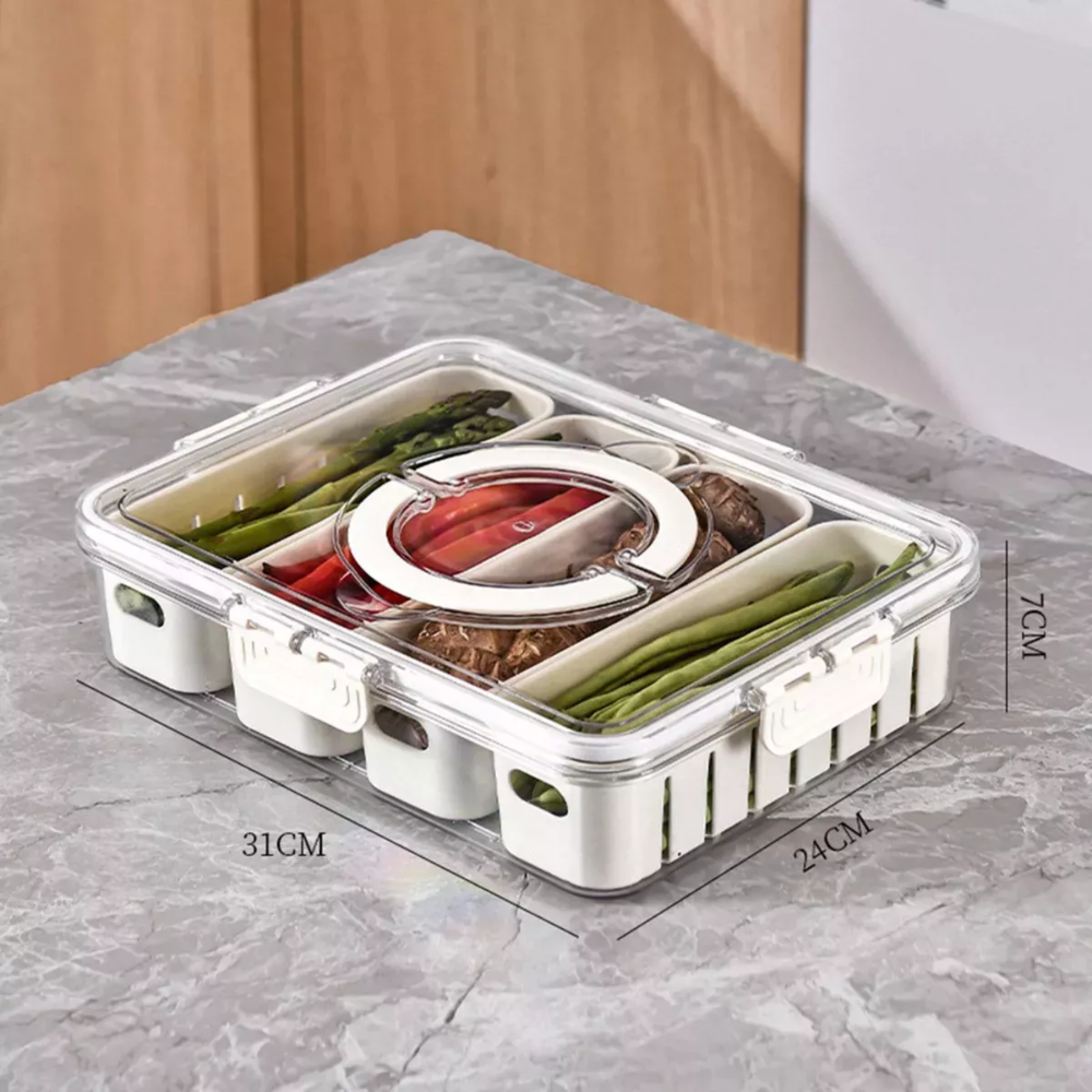 Organizador De Alimentos Refrigerador Contenedor 31x24x7cm