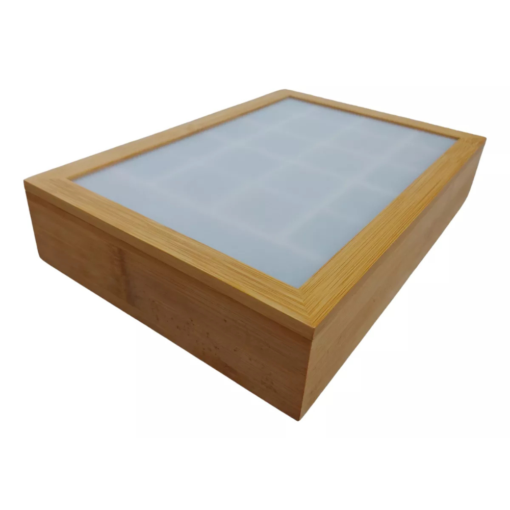 Caja De Te Caja Madera Para Te 21 Divisiones 35x24cm