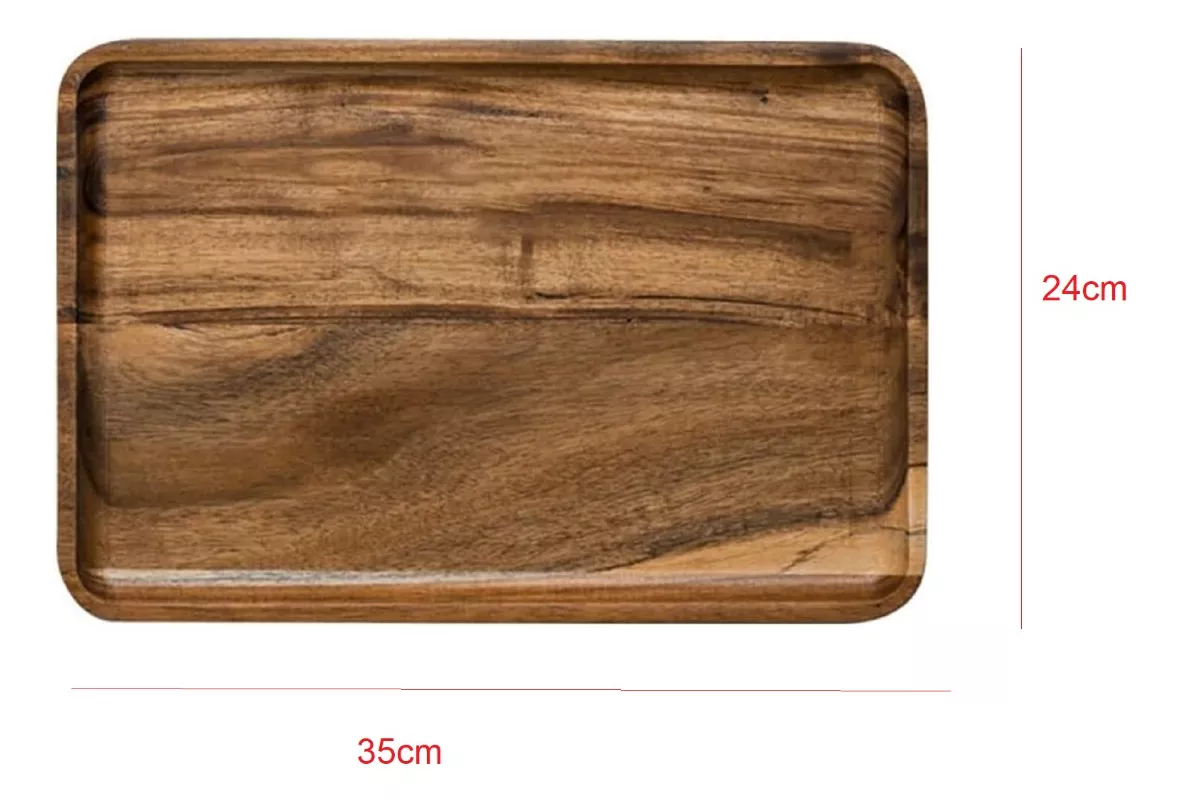 Bandejas Madera Bandeja Desayuno Madera Plato Madera 24x35