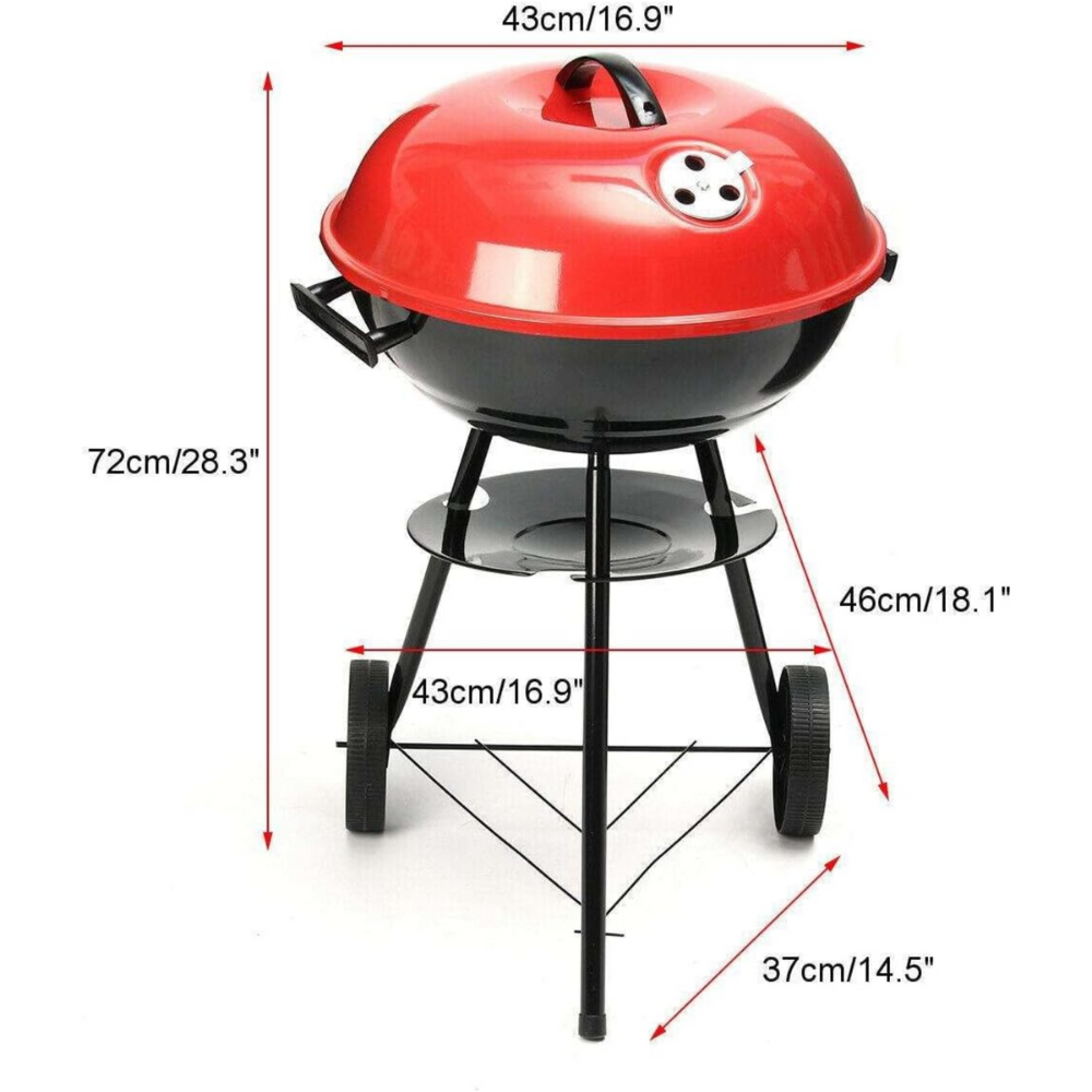 Parrillas Para Asado C/ruedas Parrilla Portatil 43x72cm