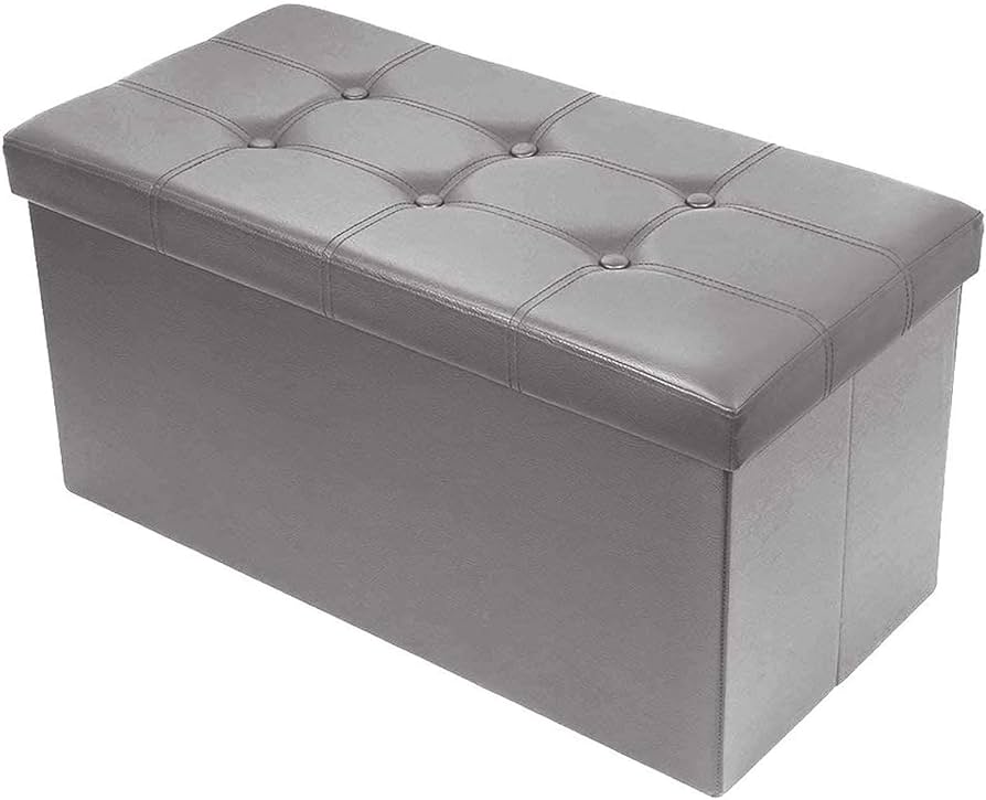Banqueta Baul Puff Baul Organizador Puff Sillon 76x38cm