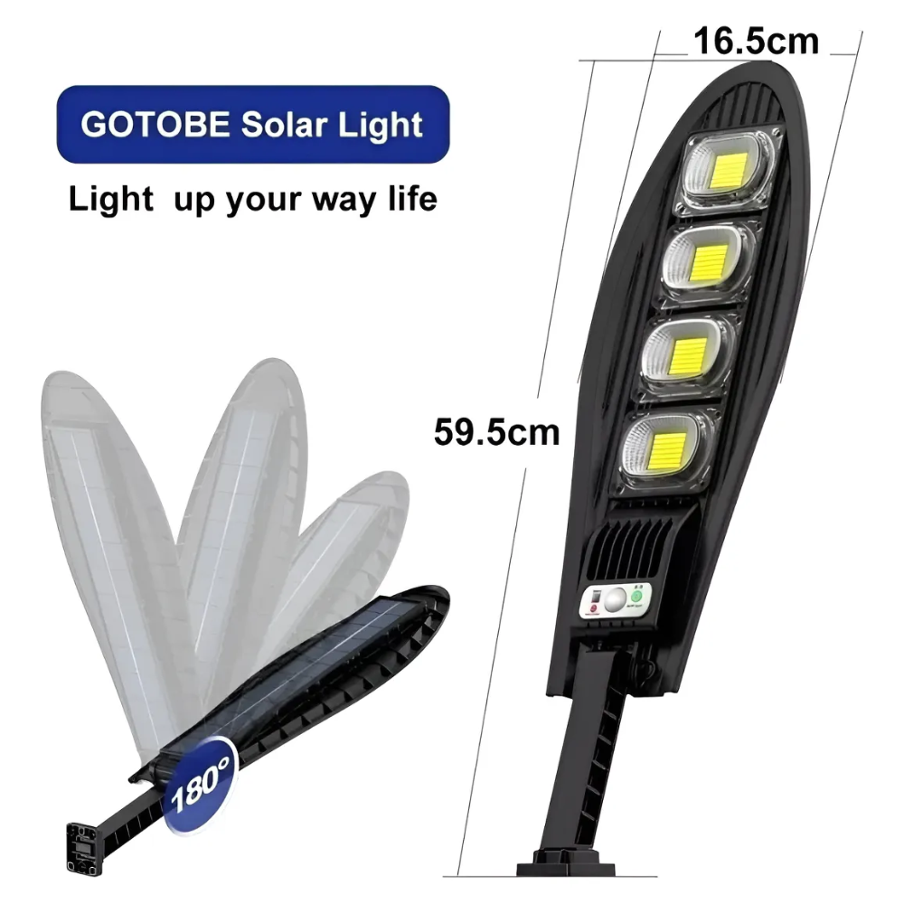 Reflector Solar Led Con Sensor Solar Y Control Remoto