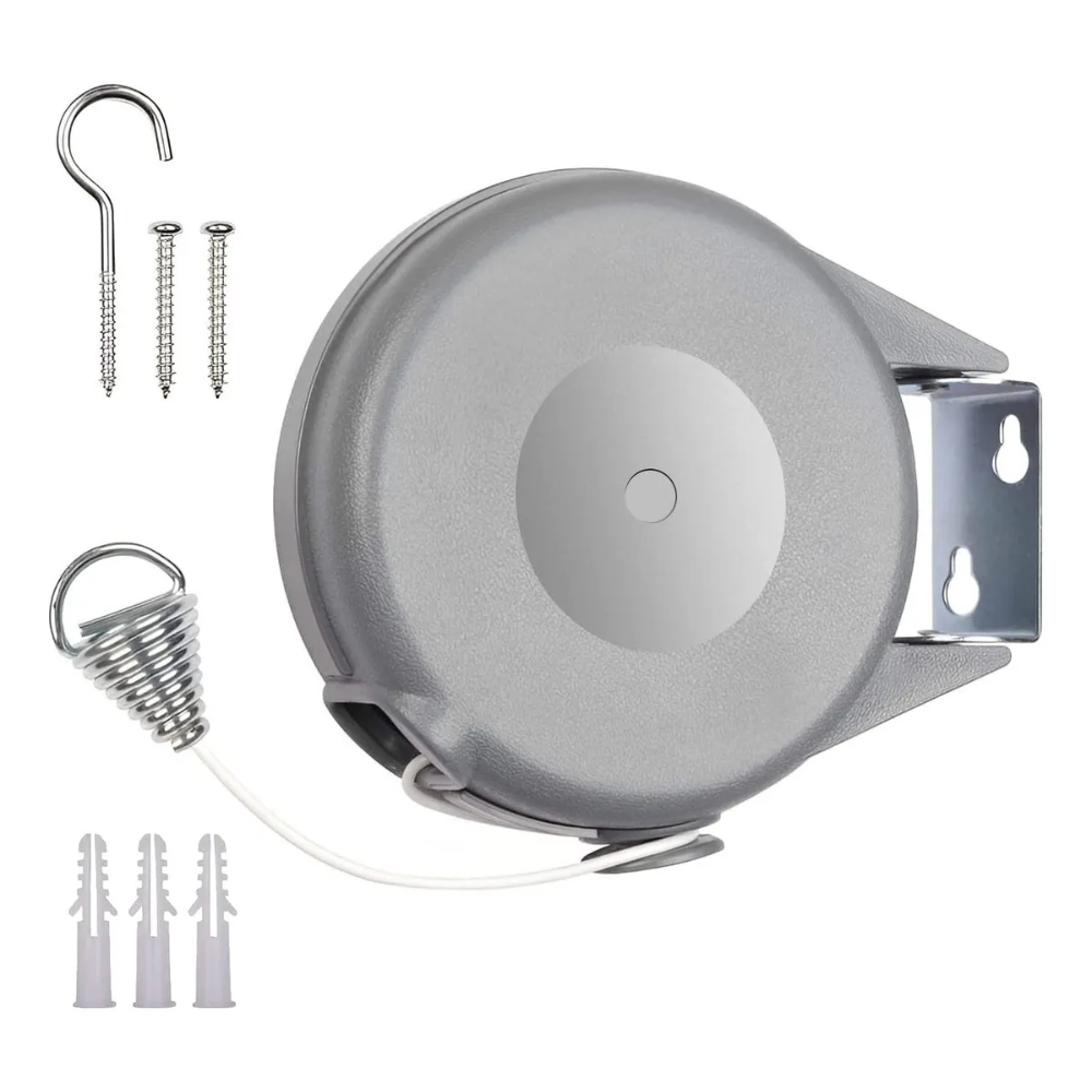 Tendedero Retractil Colgador De Ropa Acero Inoxidable 12 Mts