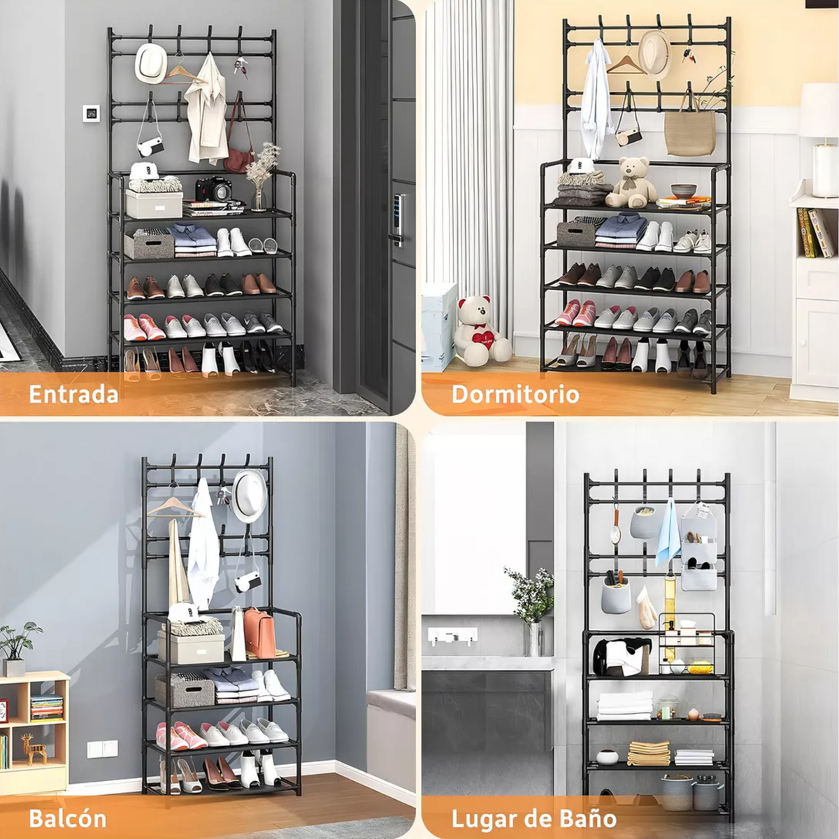 Rack Zapatero Rack Organizador Colgador Zapatos Perchero