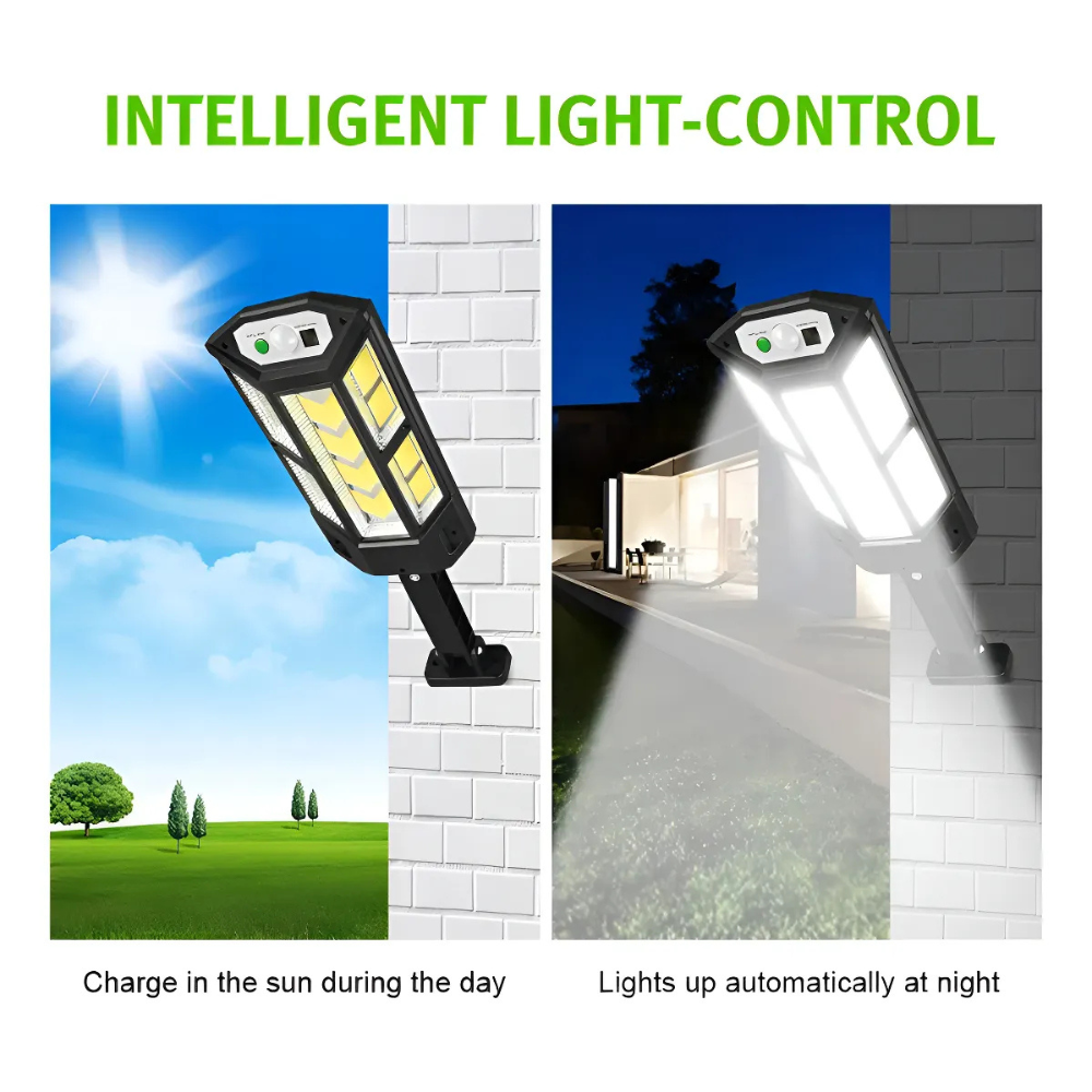 Lampara Solar Farol Solar Con Sensor De Movimiento Y Control