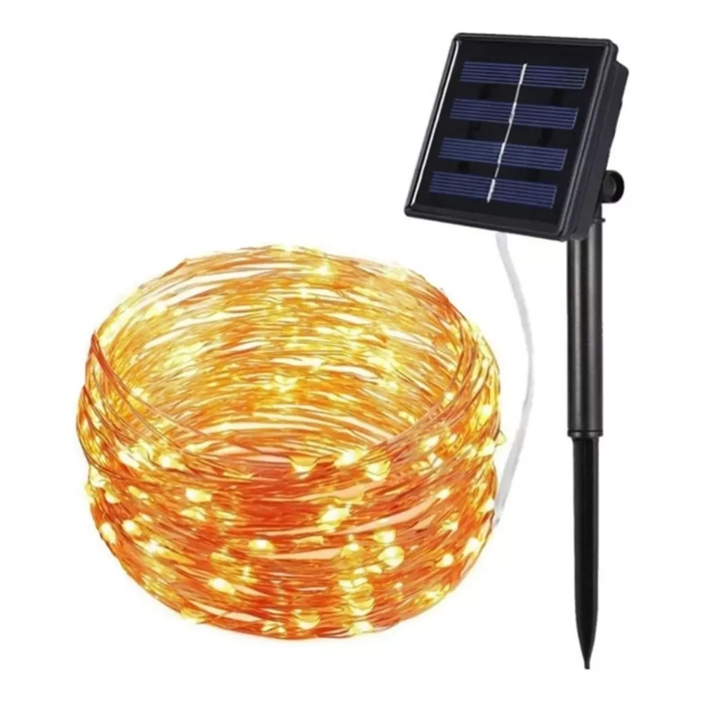 Luces Navidad Solar Guirnaldas Luces Hada Solares 100l 12m