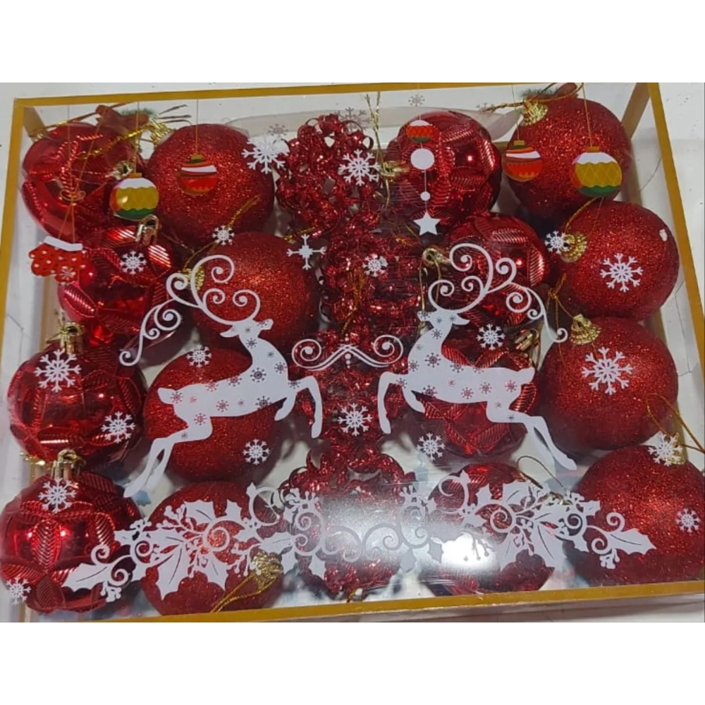 Pack 20 Bambalinas Adorno Navidad Esferas Navideñas 5cm
