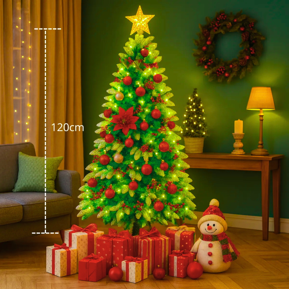 Arbol De Navidad 120cm Artificial Pino Pascua Arbol Nevado