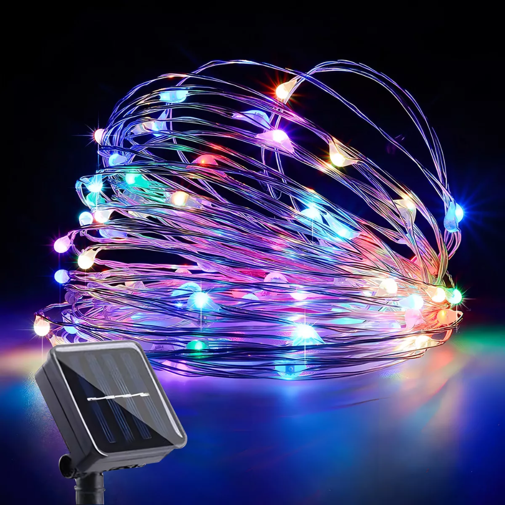 Luces Hada Luces Multicolor Navidad Solar 10m