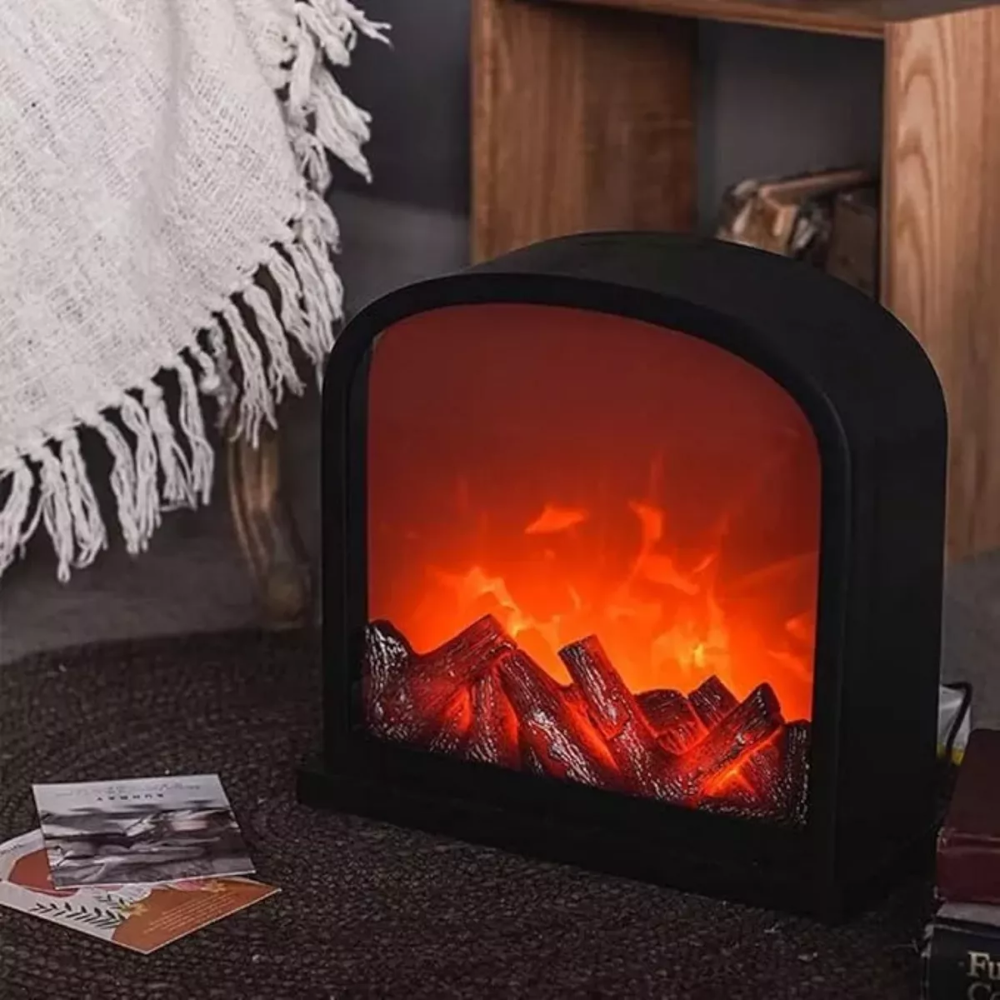 Lampara Chimenea Simulador De Llama Usb Decorativa 27x30