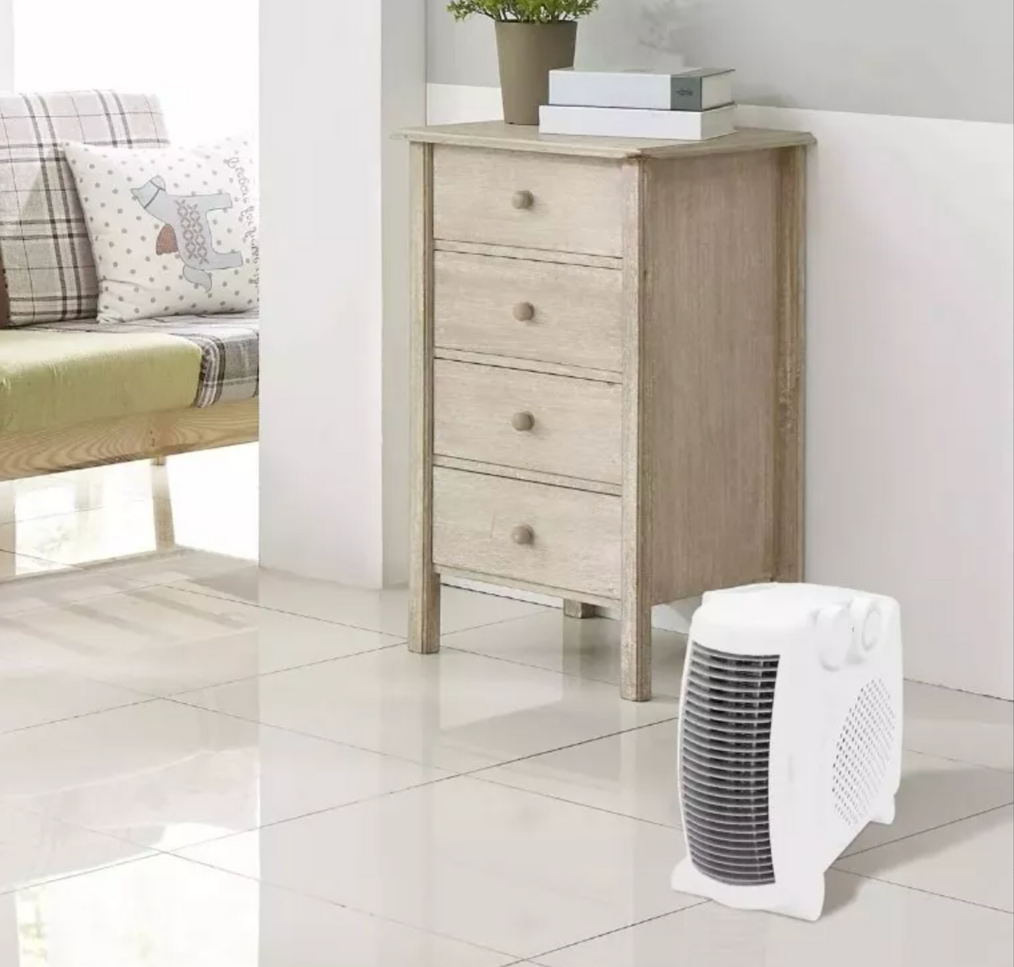 Termoventilador Calefactor Electrico 2000w. Color Blanco