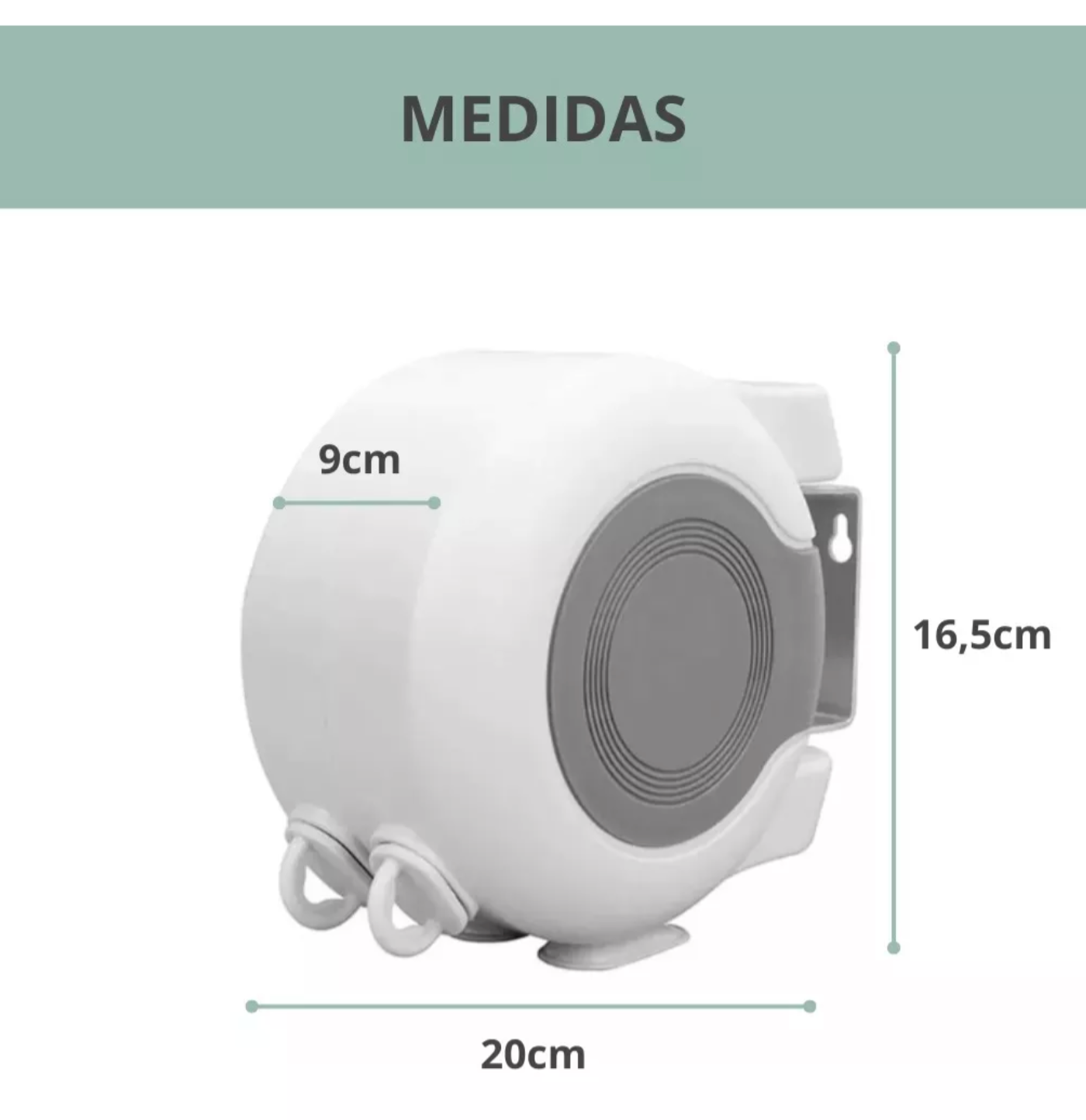 Tendedero Retractil Colgador Ropa De Pared Doble Linea 13mts