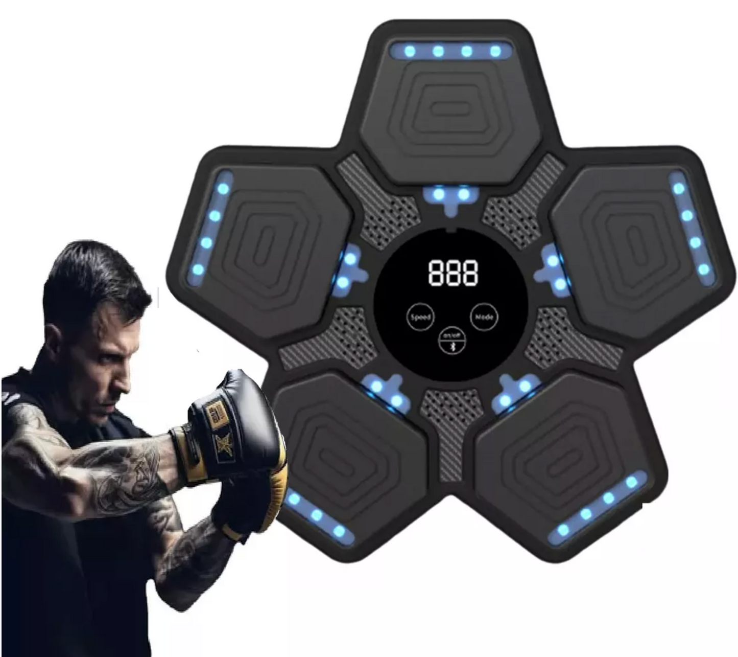 Maquina De Boxeo Musical Bluetooth Kit Boxeo Digital 35x35cm