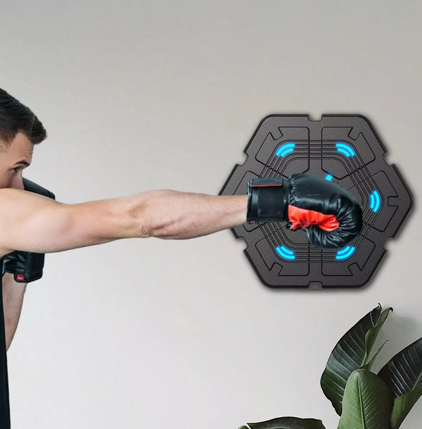 Maquina Boxeo Musical Bluetooth Kit Boxeo Hexagonal 40x40cm