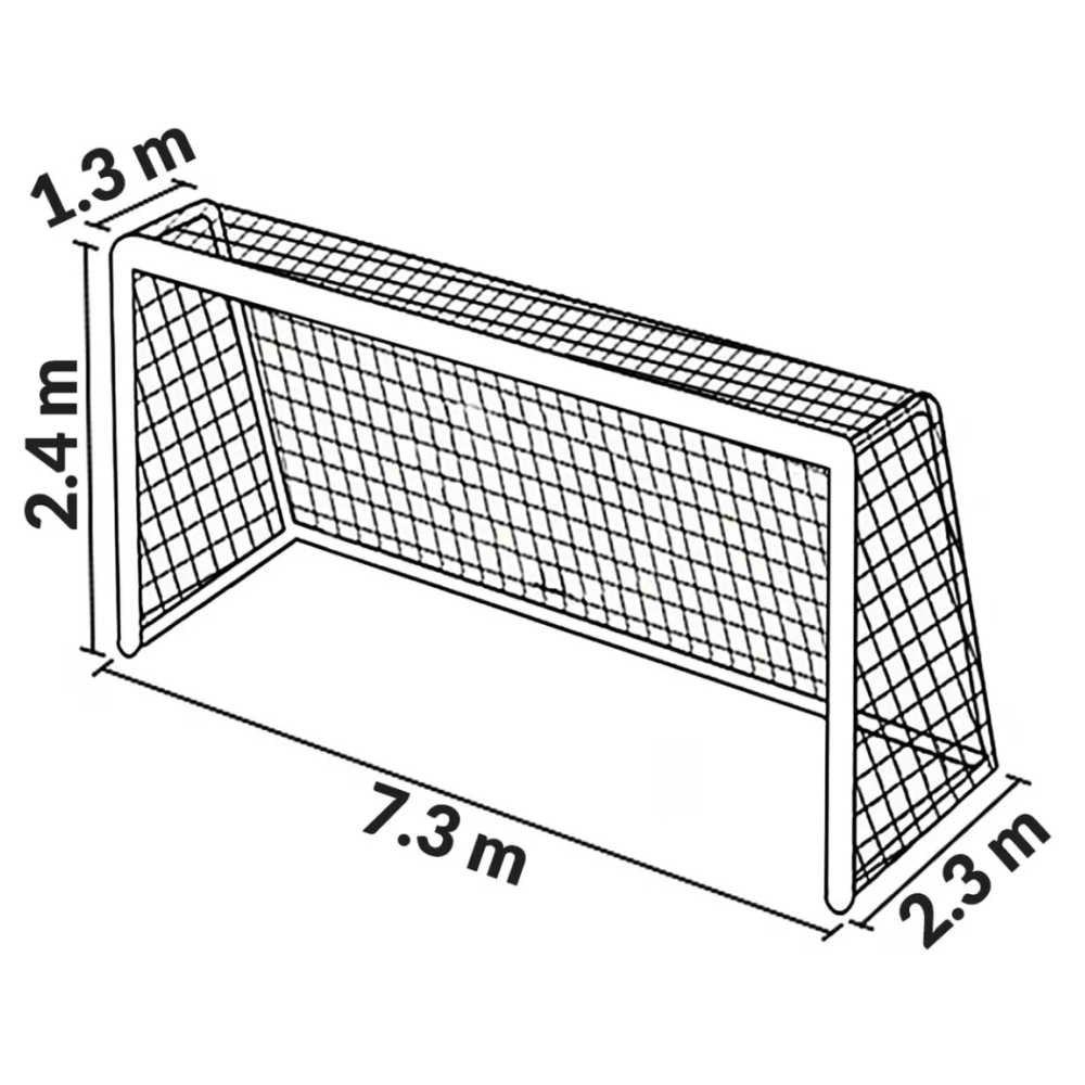 2 Malla Arco Futbol Mallas Futbol 11 Red Futbol 7.3x2.4m
