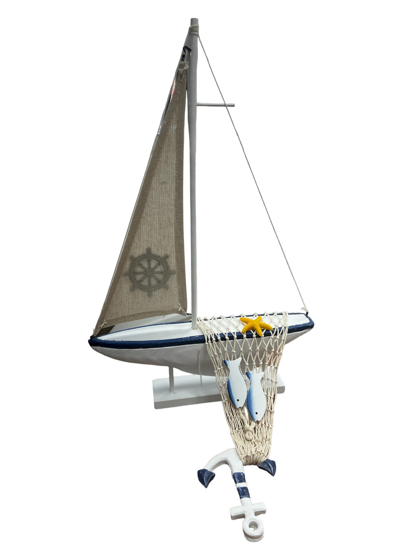 Decoracion Adorno Figura Decorativa Estatua Barco 46x30cm