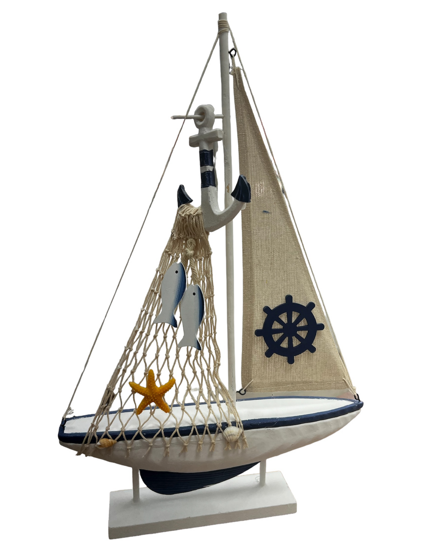 Decoracion Adorno Figura Decorativa Estatua Barco 46x30cm