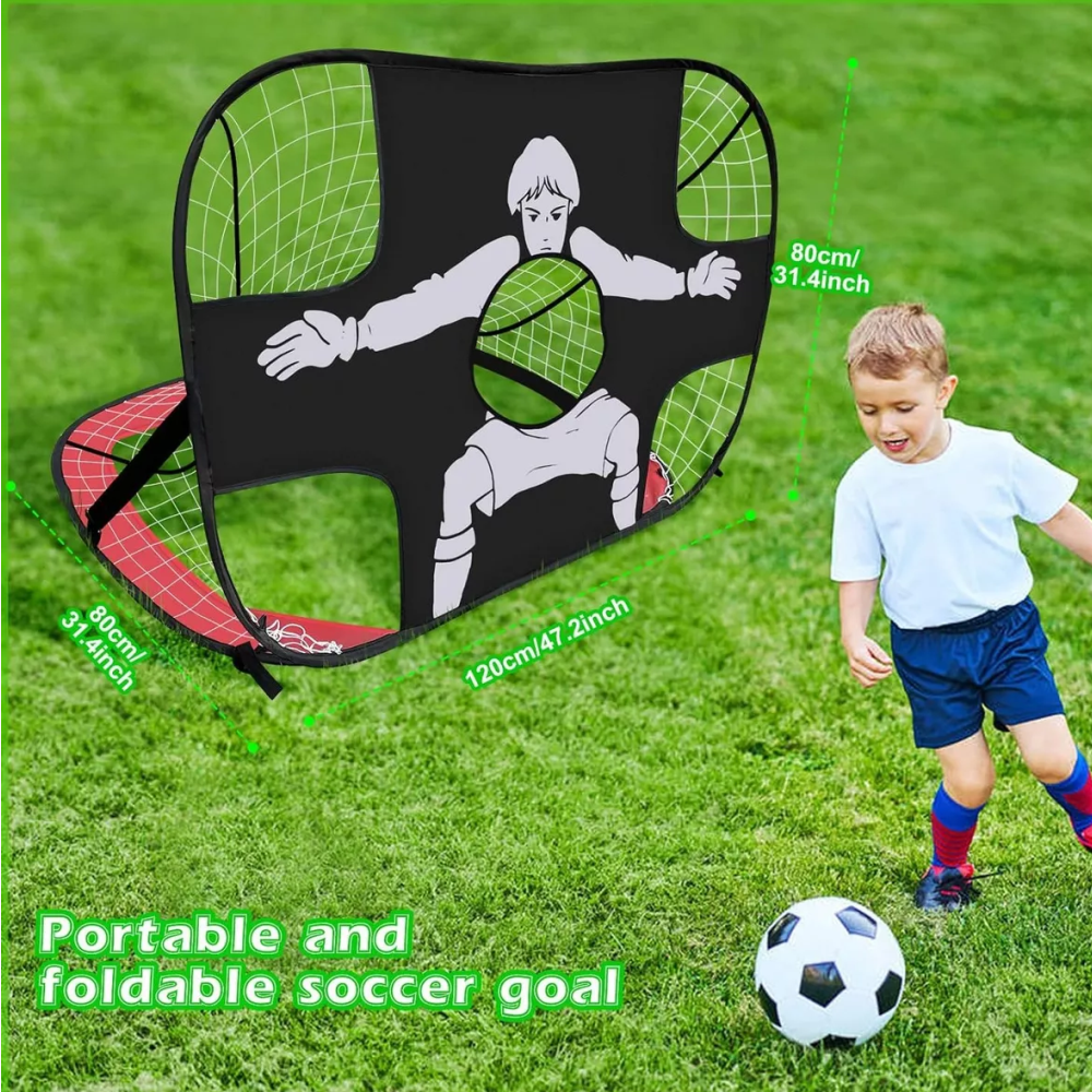 2en1 Futbol Arco Futbol Entrenamiento Niños Futbol 110x80cm